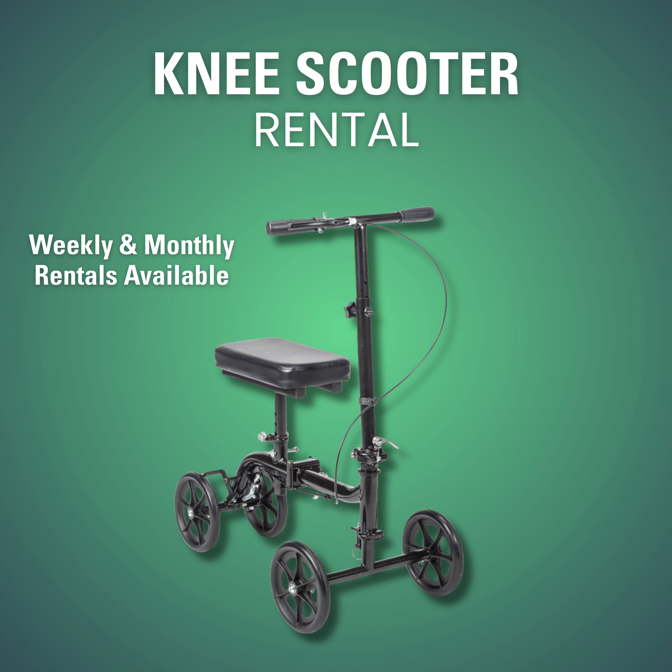 Medical knee scooter for ankle surgery recovery – serving Durham Region and East GTA.