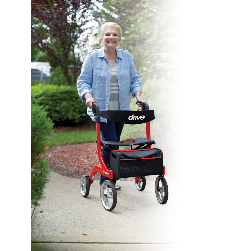 Drive Nitro Aluminum Rollator, 10" Casters