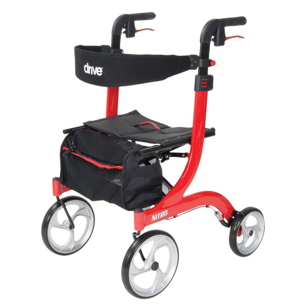 Drive Nitro Aluminum Rollator, 10" Casters