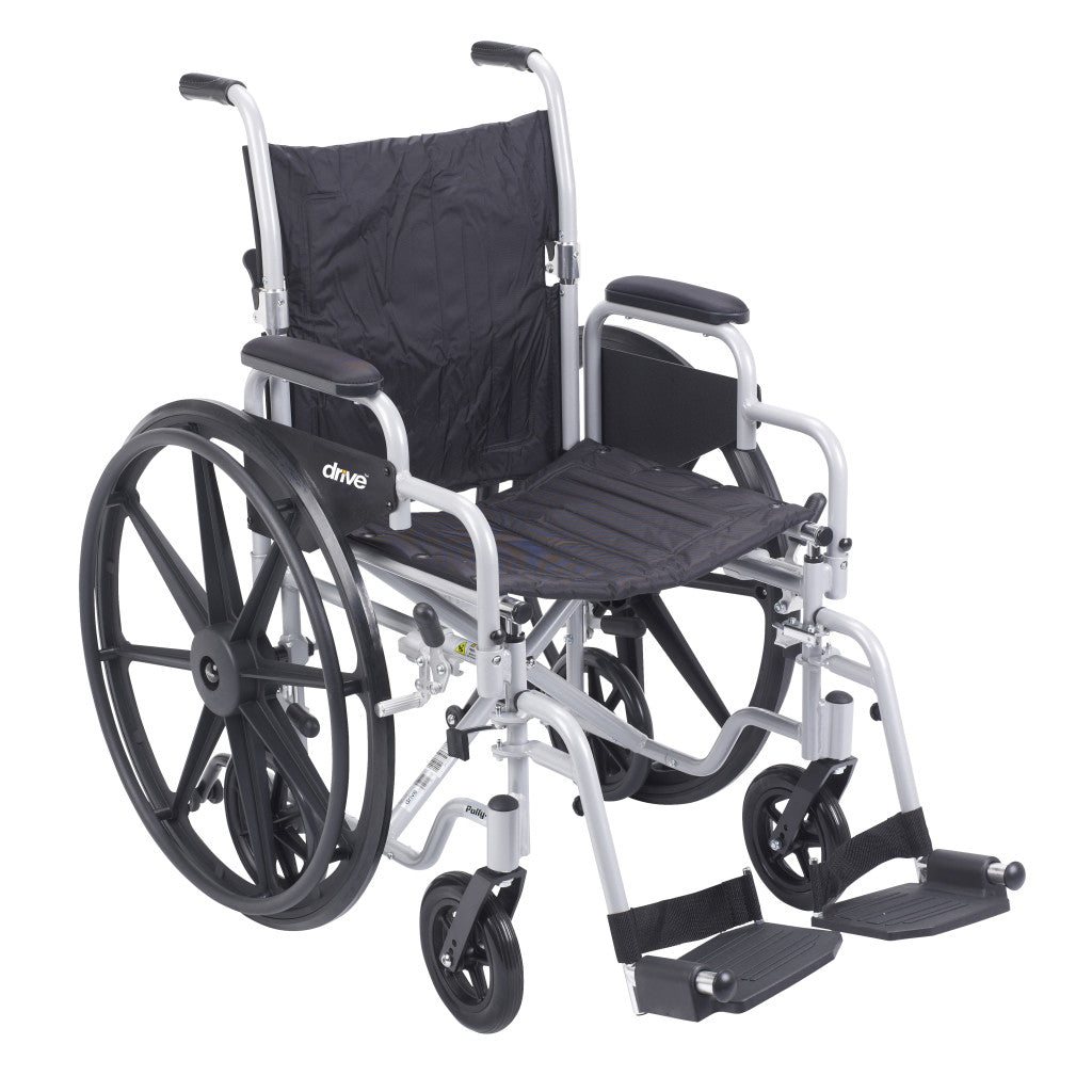 Drive Poly-Fly High Strength, Lightweight Wheelchair/Flyweight Transport Chair Combo