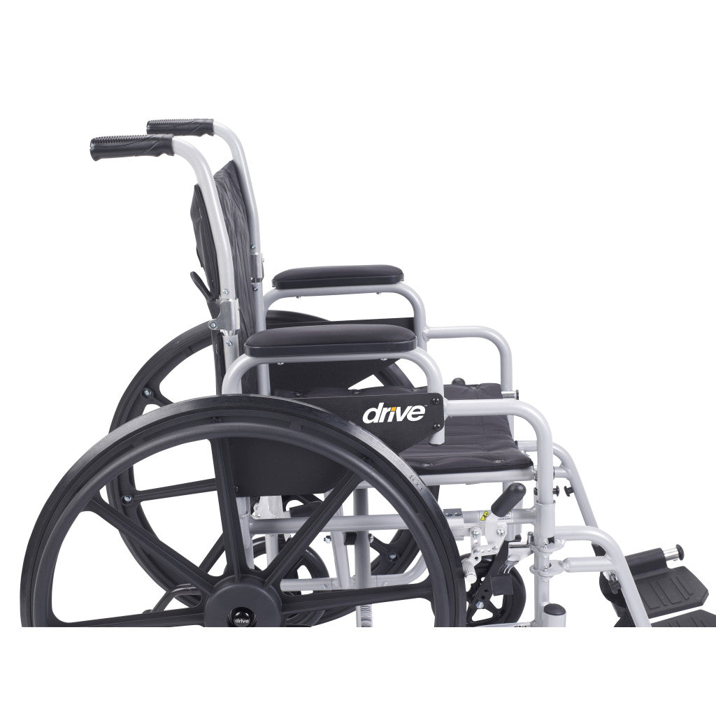 Drive Poly-Fly High Strength, Lightweight Wheelchair/Flyweight Transport Chair Combo