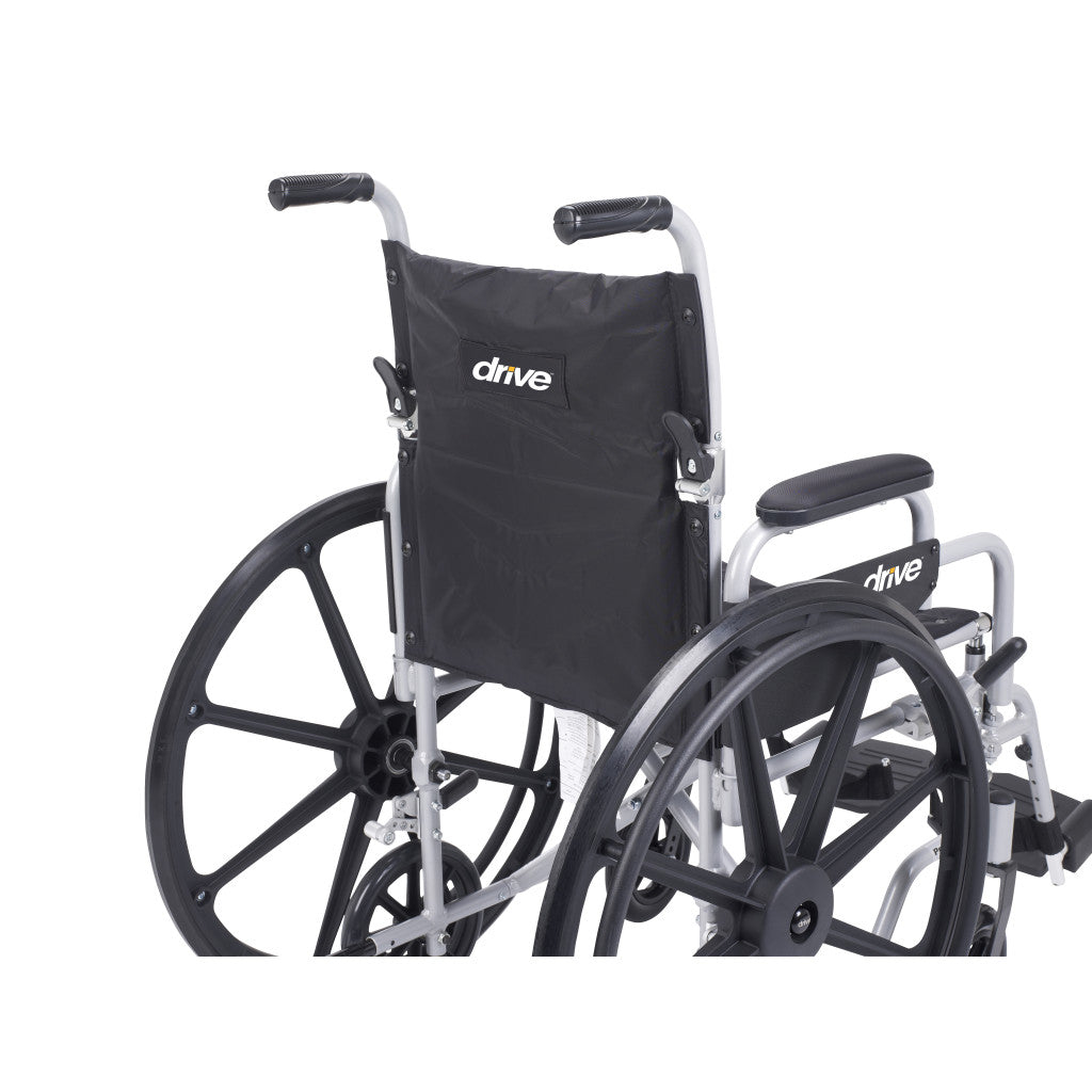 Drive Poly-Fly High Strength, Lightweight Wheelchair/Flyweight Transport Chair Combo